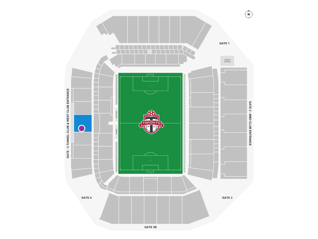 Stadium map layout for Section 223 Row 13 Seats 6,7