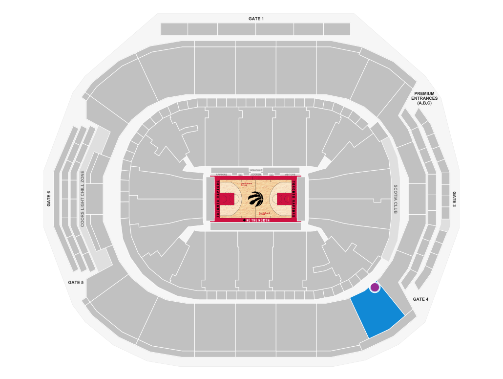 Stadium map layout for Section 306 Row 2 Seats 3,4