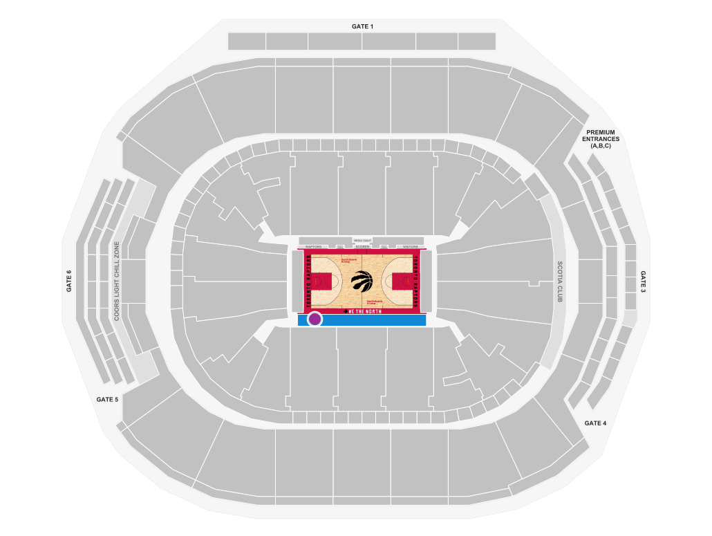 Stadium map layout for Section CRTS Row B Seats 63,64