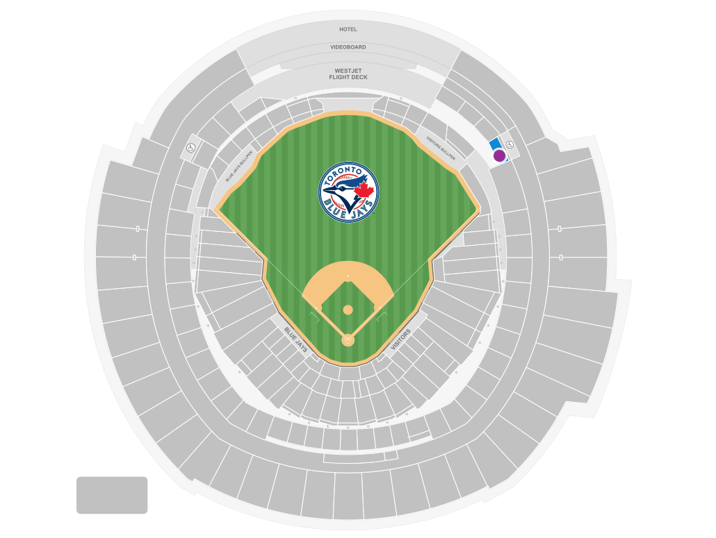 Stadium map layout for Section 207 Row 2 Seats 16,17