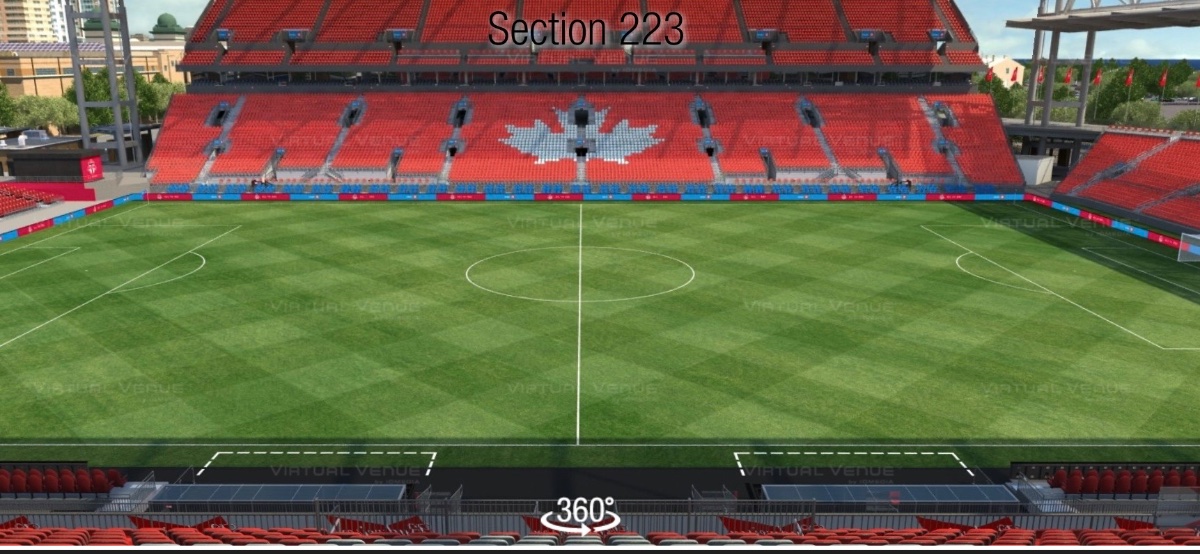 Actual view from Section 223 Row 13 Seats 6,7 Actual seat view from Section 223 Row 13 Seats 6,7