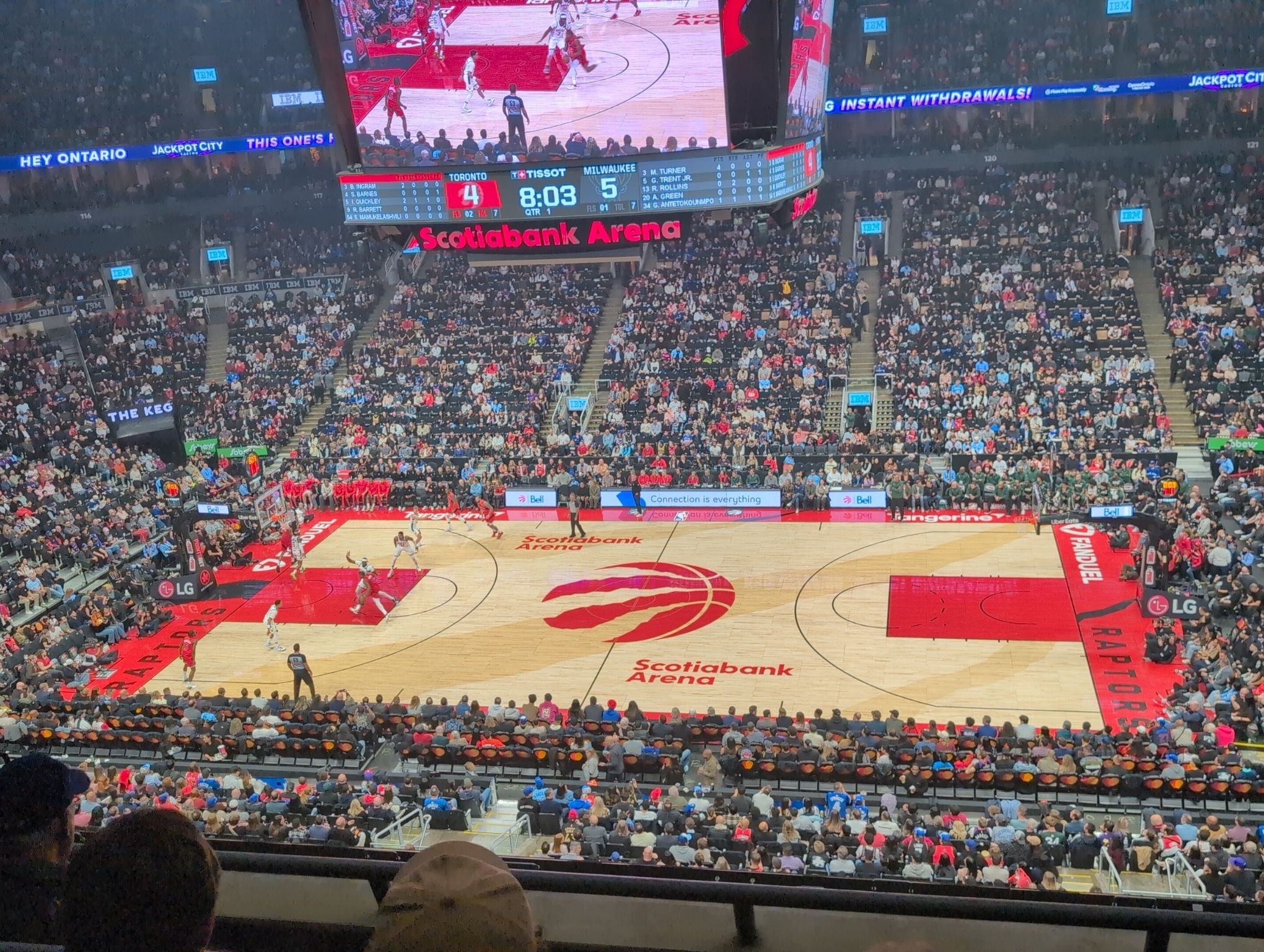 Actual seat view from Section 308 Row 4 Seats 18,19